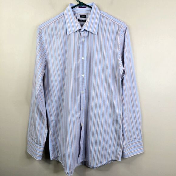 Paul Smith London Made in Italy Long Sleeve Striped Slim Fit Button Down 16 - 41 - Picture 1 of 8